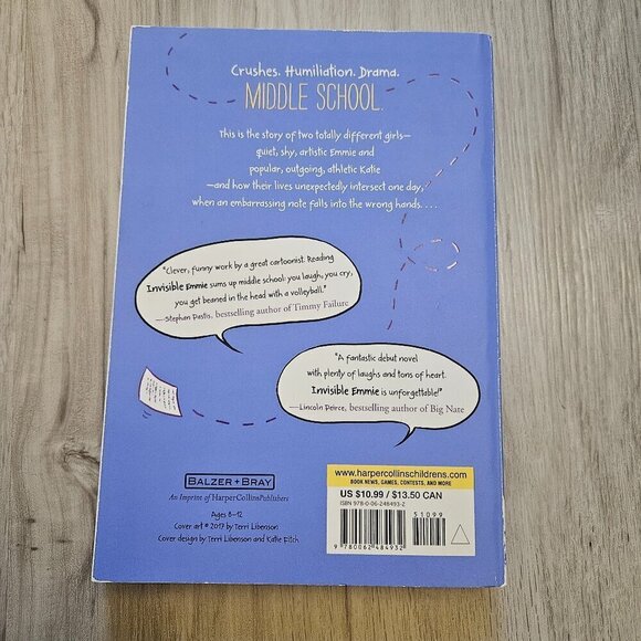 Invisible Emmie Graphic Novel Paperback Book - by Terri Libenson - Picture 2 of 4